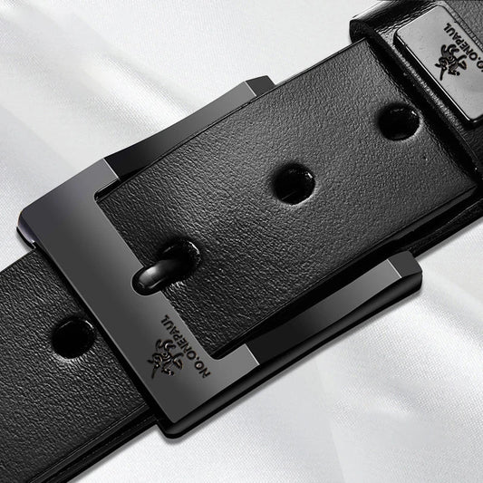 Men's High-quality Buckle Jeans Cowhide Casual Belt, Business Denim Belt, Men's Fashion Designer 2025 New Style