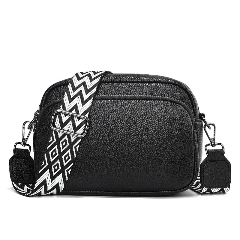 Women Crossbody Bag Multi Space Fashion Design Sense Large Capacity PU Material