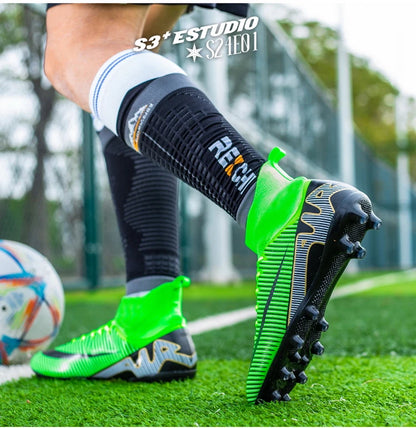 Professional Men Soccer Shoes FG/TF  Football Boots Cleats Breathable  Outdoor