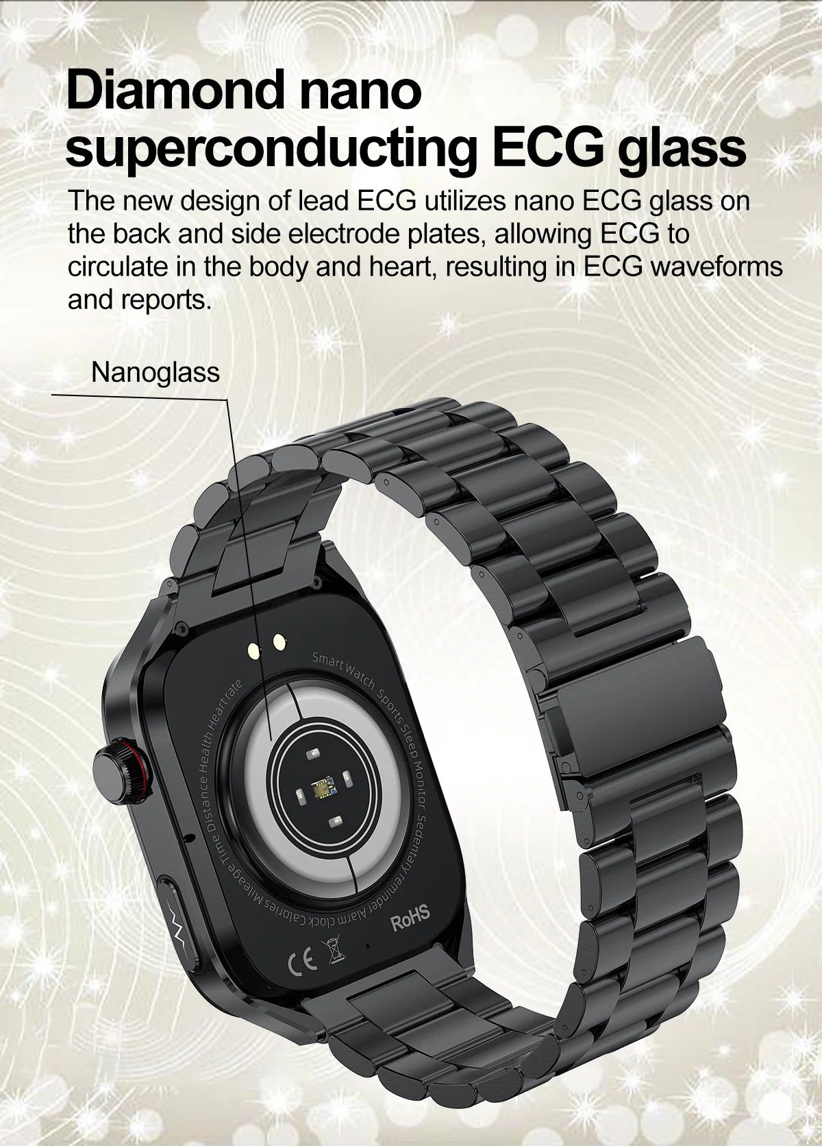 2025 New Women Smart Watch with BMI measurement Menstrual Cycle ECG Heart Rate Blood Oxygen Sleep Fitness Tracker Smart bracelet