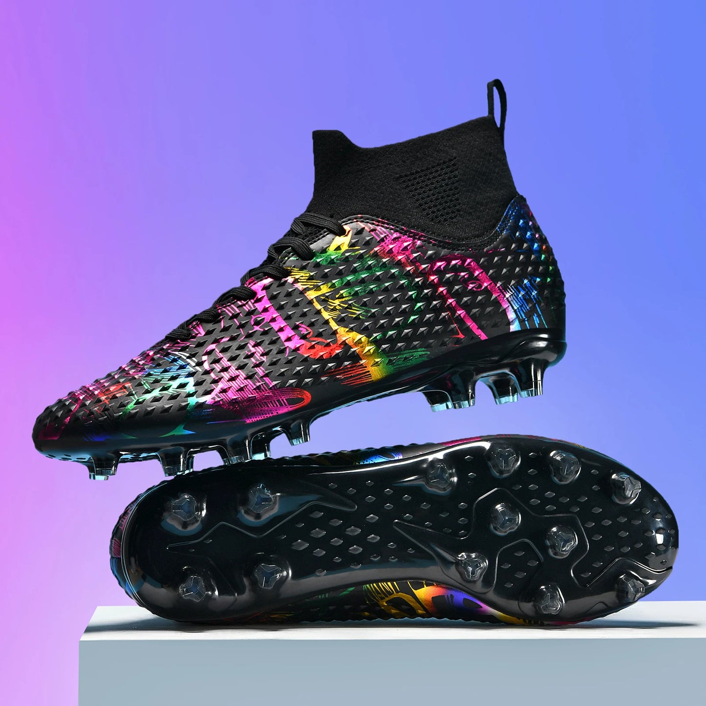 Men Soccer Shoes Children Futsal Non Slip Football Boots Grass Indoor Sports Cleats