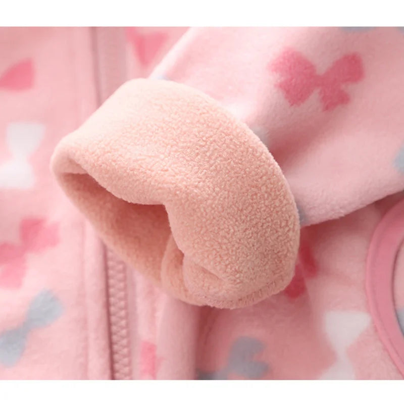 New Autumn Winter Children Girls Clothes Baby Coat Kids Cute Thickened Jacket Toddler Fashion Casual Costume Infant Sportswear
