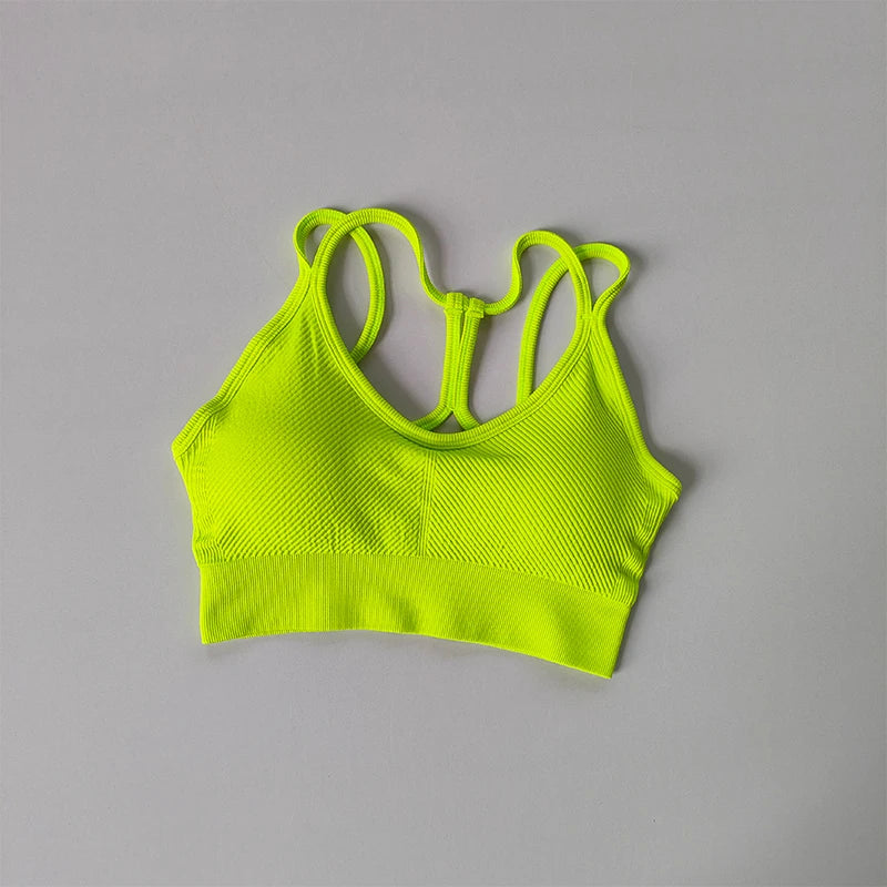 Sports underwear women's running shockproof back fitness bra