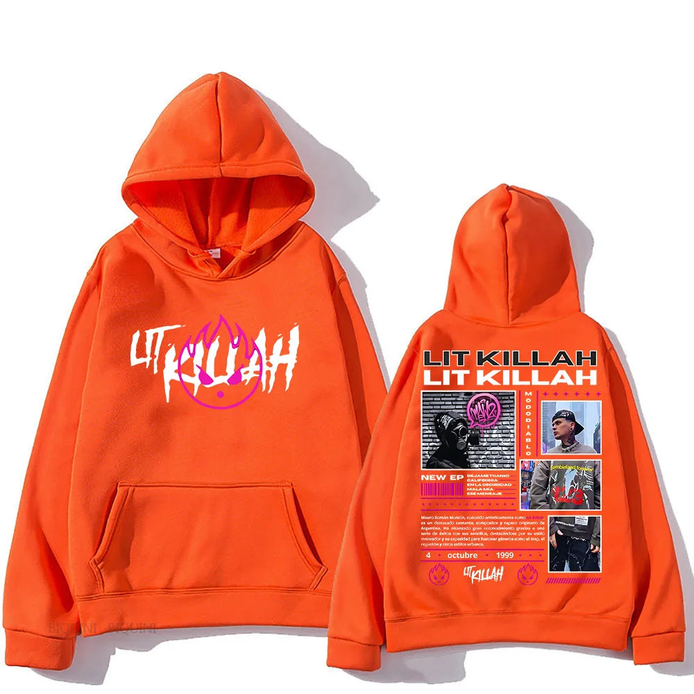 Hooded LIT Killah Funko Pop Hip Hop Casual Retro Sweatshirt With Hooded