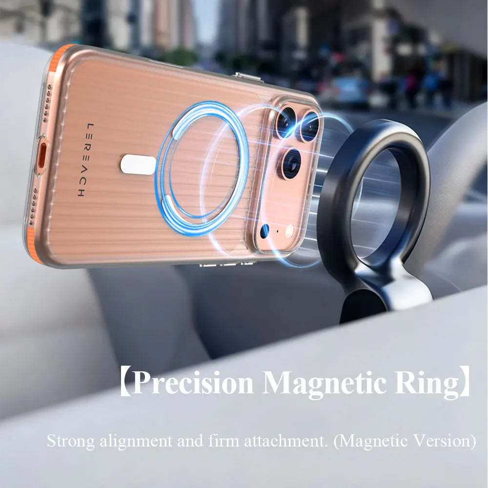 Lereach Magnetic Matte Phone Case for iPhone 17 Pro Max / 17 Air / 17 - PC+Magnet Material, Anti-slip Drop Protection