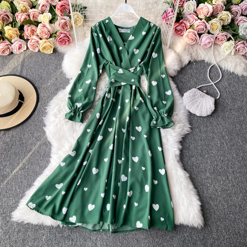 Evening wear Dresses: Women Long Sleeve Big Swing Party