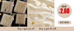 316L Stainless Steel Exaggerated Gold Color Thick Chain Pendant Necklace For Women