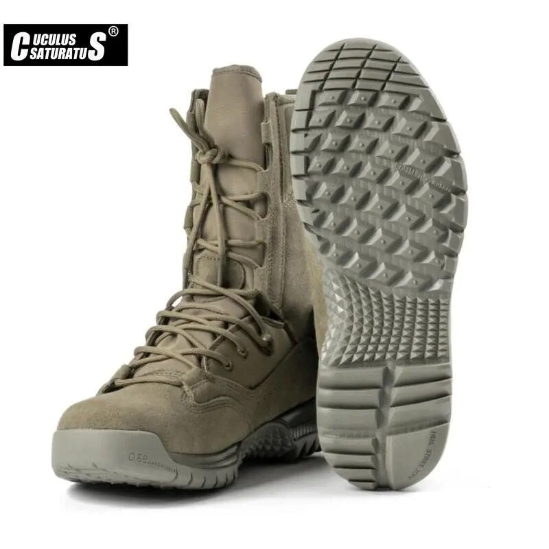 Military Ankle Boots Men Outdoor Tactical Combat Man Boots Army Hunting Work Boots
