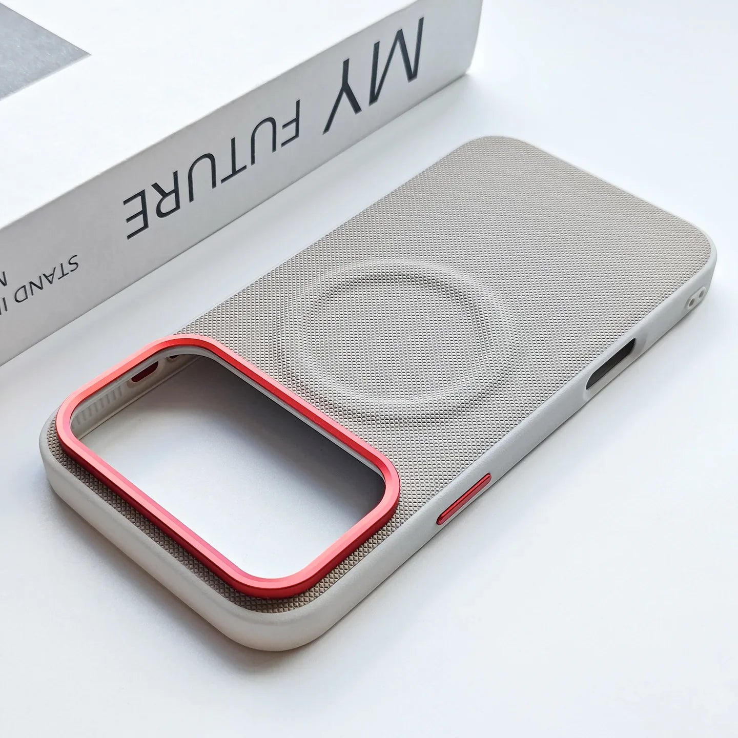 Leather Magnetic Case For Iphone 17 Pro Max/17 Pro/17 Magsafe Charging Grain Diamond Textured Individual Buttons Leather Cover