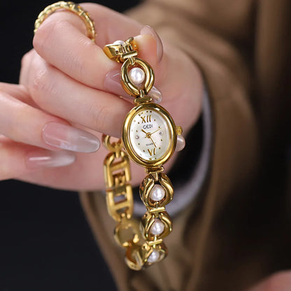 Ladies Watch Light Luxury Brand National Style Zulu Green Bracelet Advanced Bead Waterproof Women Fashion Quartz Wristwatches