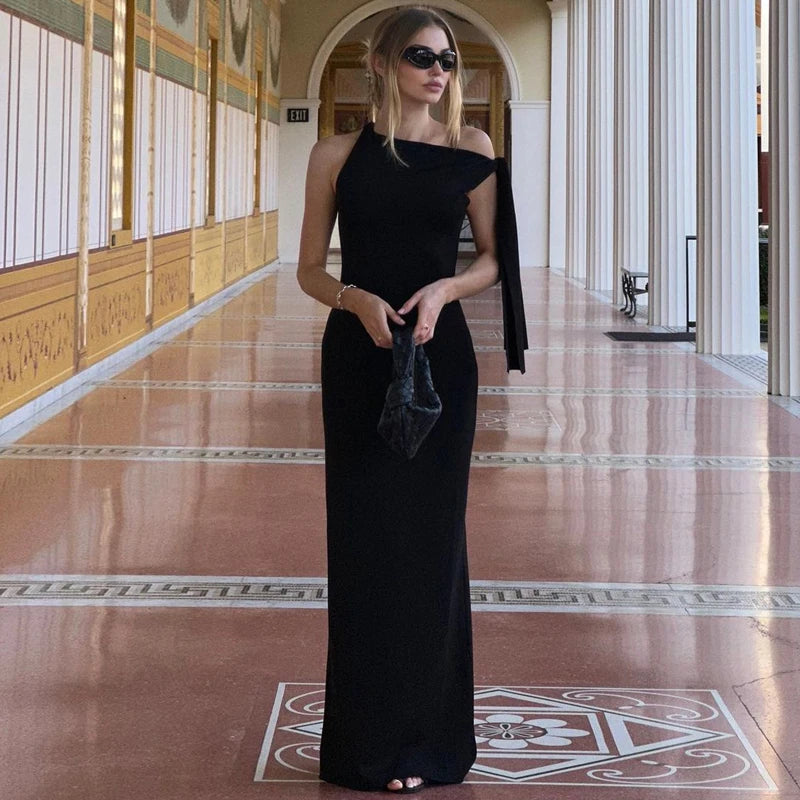 Formal attire Dresses: Sleeveless Summer Long Dress Women Off Shoulder Dress
