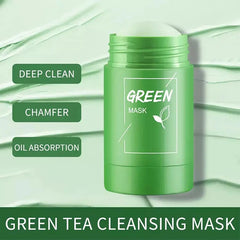 Green Tea Face Deep Cleaning Mud Solid Mask Stick Oil Control Smearing Mud Film Dispel Acne Blemish Mark Remove Blackhead Acne