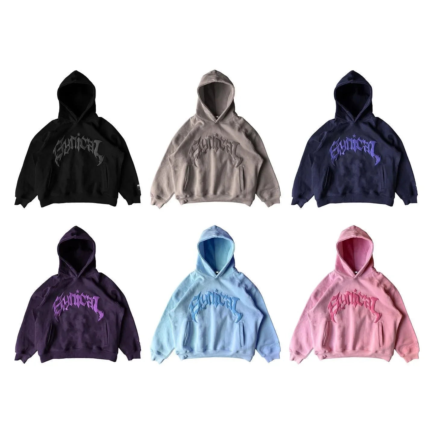 Hooded American retro zipper sweatshirt Gothic letter star print hoodie trendy men's casual
