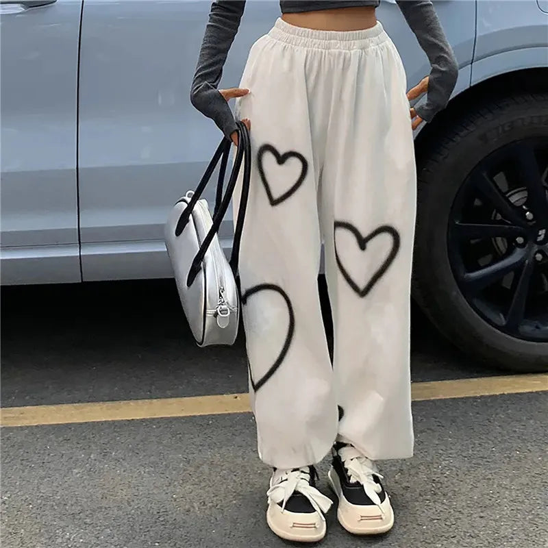 Women Streetwear Cargo Pants Vintage Fashion High Waist Baggy Trousers