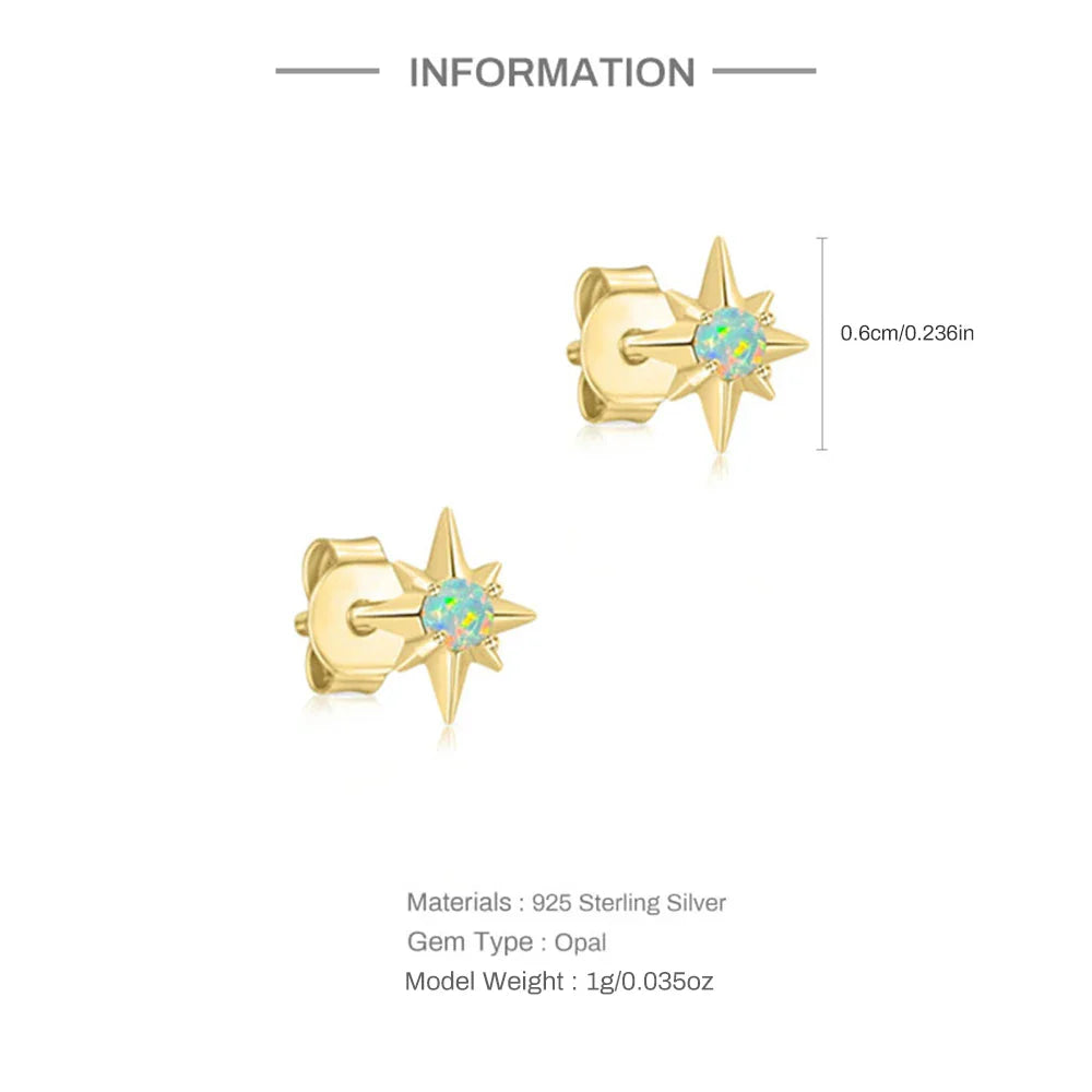 ROXI 925 Sterling Silver White Zircon Opal Earrings For Women Girl Wedding Engagement Jewelry Delicate Ear Buckle jewelry