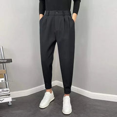 9 Cropped Office Male Suit Trousers Plus Big Size Men's Summer Pants Work