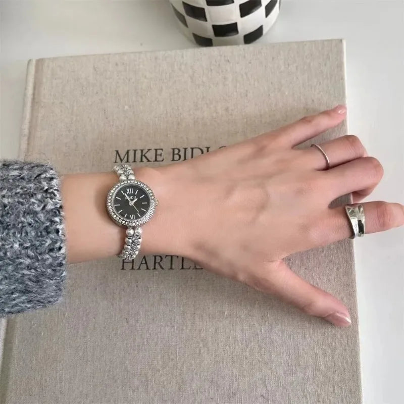 Pearl Studded Strap Women Watch Luxury Ladies Gift Bracelet Watch Fashion Quartz Wristwatches Dropshipping Relojes Para Mujer