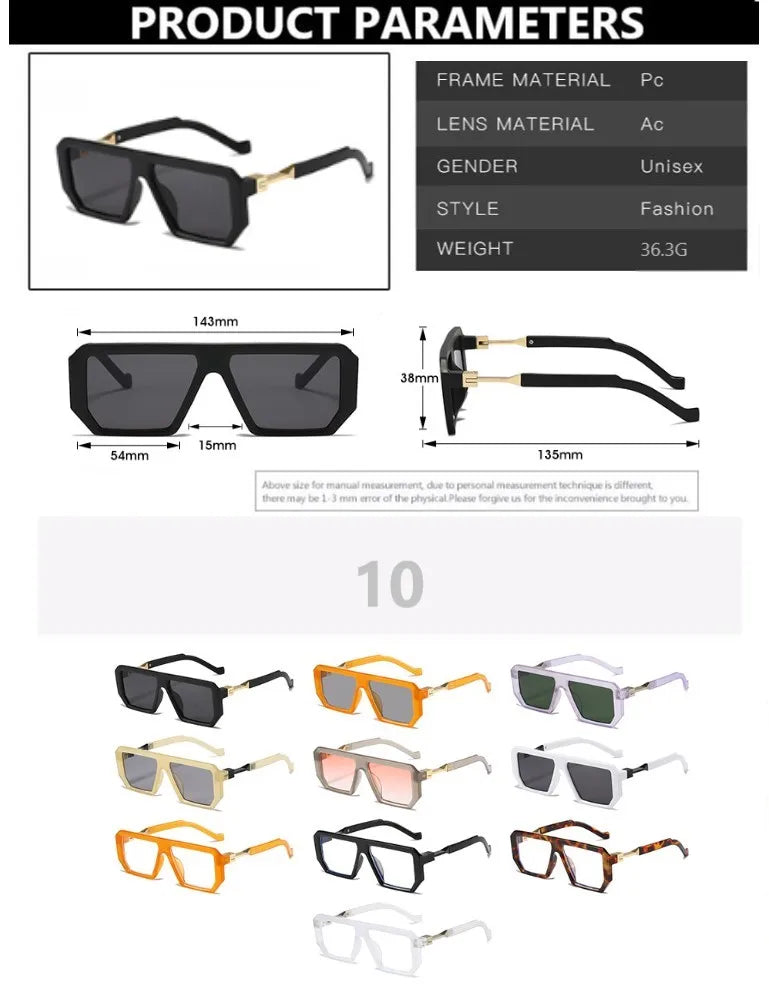 Sunglasses Women Vintage Sun Glasses UV Classic Geometry Rectangle Eyewear