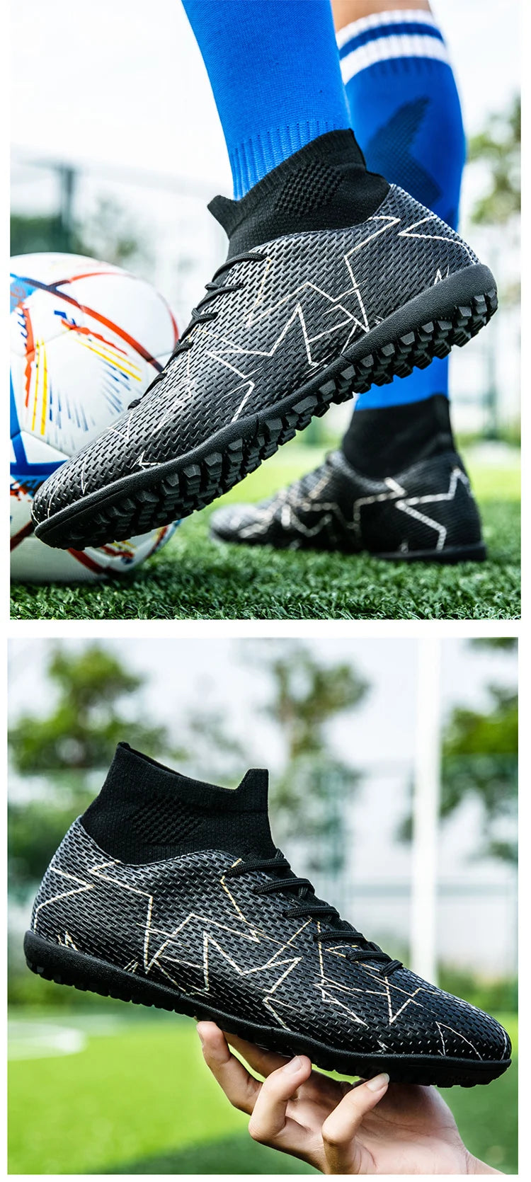 Outdoor Men Breathable Soccer Shoes Cleats Training Football Boots Match Sneakers