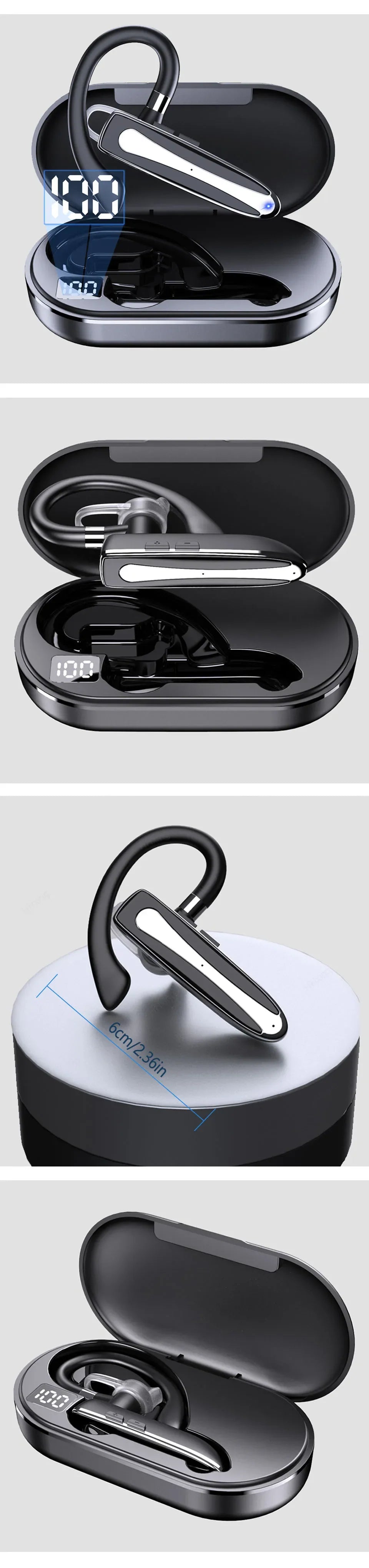 Wireless Bluetooth Headphones With Microphon Earphone ENC Noise Cancelling Handsfree Talking Headset Busines Auriculares Driving