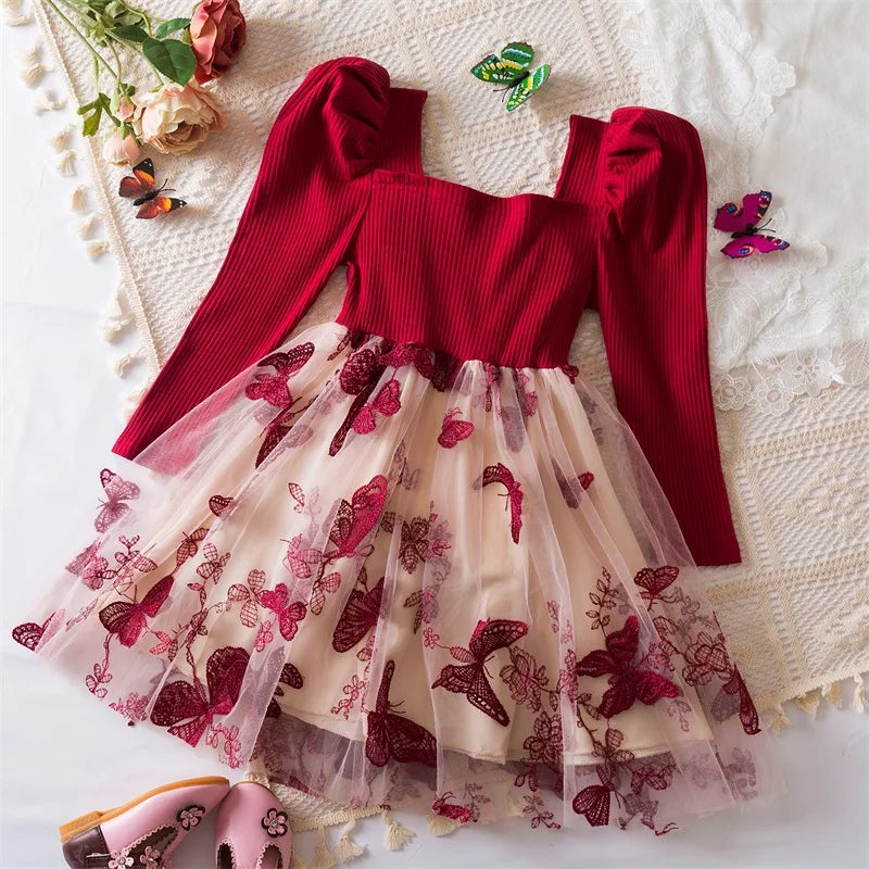 Girls Princess Party Dresses for 3-8 Yrs Kids Birthday Wedding Evening