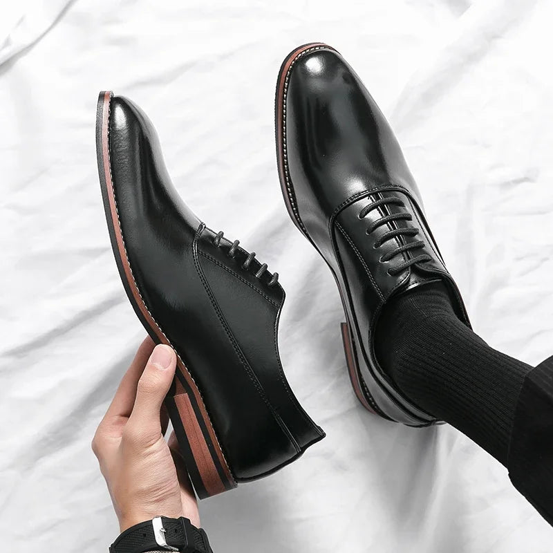 Fashion Business Dress Men Shoes 2020 New Classic Leather Men's Formal Shoes Comfortable Slip On Dress Shoes Men Oxfords Size 46