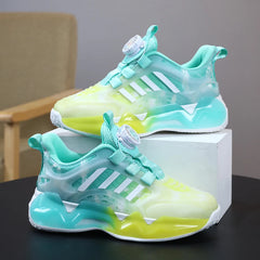 Night Light Children Sneakers for Boys Mesh Breathable Running Sports Shoes