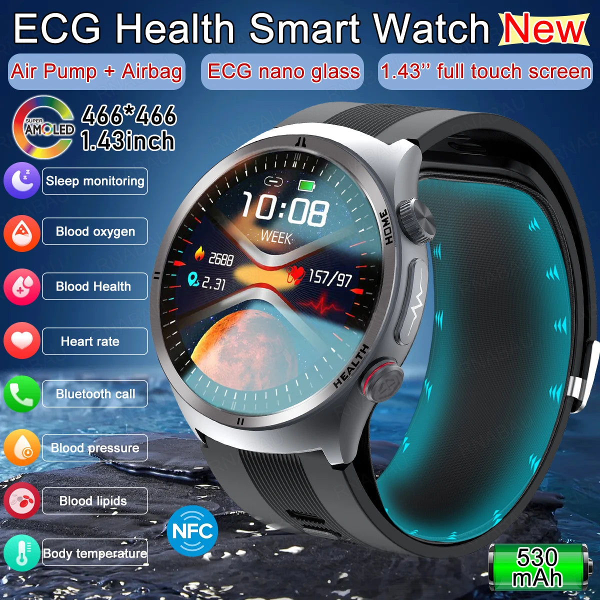 Airbag Smart Watch For huawei watch mens air Pump