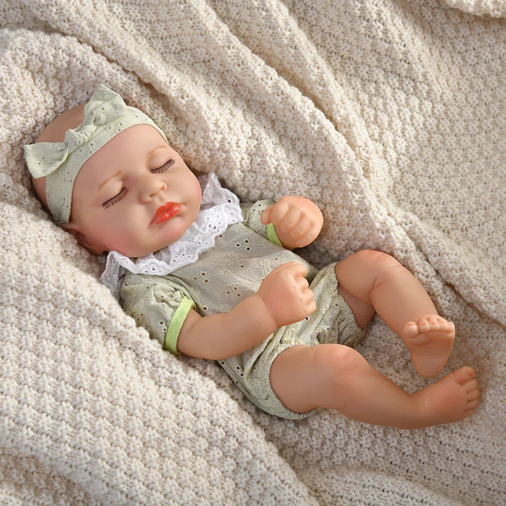 16 Inch 40cm Loulou Full Body Soft Vinyl Girl Reborn Baby Doll Lifelike Bebe Reborn Doll Toys Realistic Baby Doll Toys