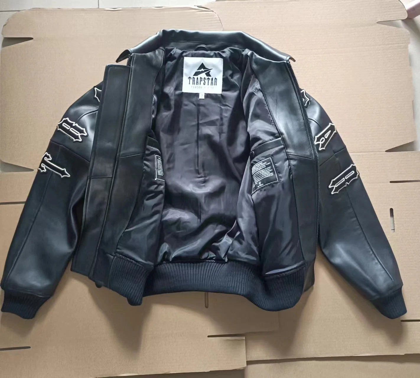 collaborative French lamb leather genuine leather jacket men's