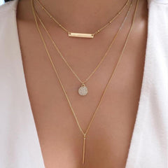 Bohemia Gold Color Multiple Styles Necklace For Women Trendy Multi-Layer