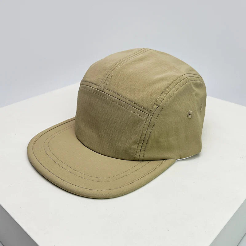 New Unisex Flat Eaves Quick Drying Solid Baseball Hats Breathable Simple Sunshade Outdoor Peaked Caps Versatile Fashion Retro