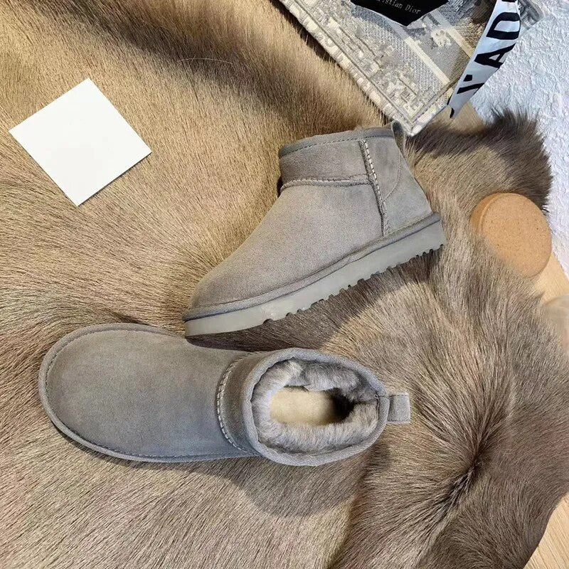 Snow Boots Fur One Winter 2023 Plus Velvet Platform Anti-slip Booties For Men