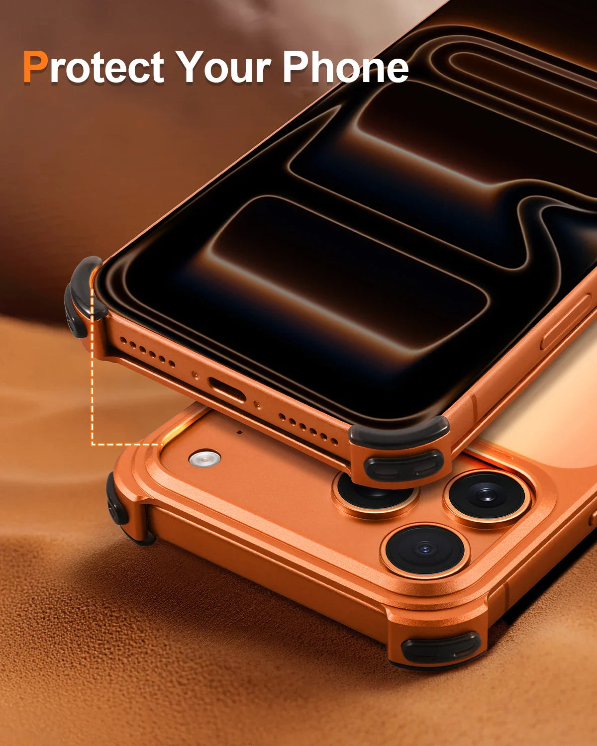 Oatsbasf Metal Phone Case for iPhone 17 Pro Max /17Pro No Back Design Protective Cover Shockproof Bumper Compatible With MagSafe