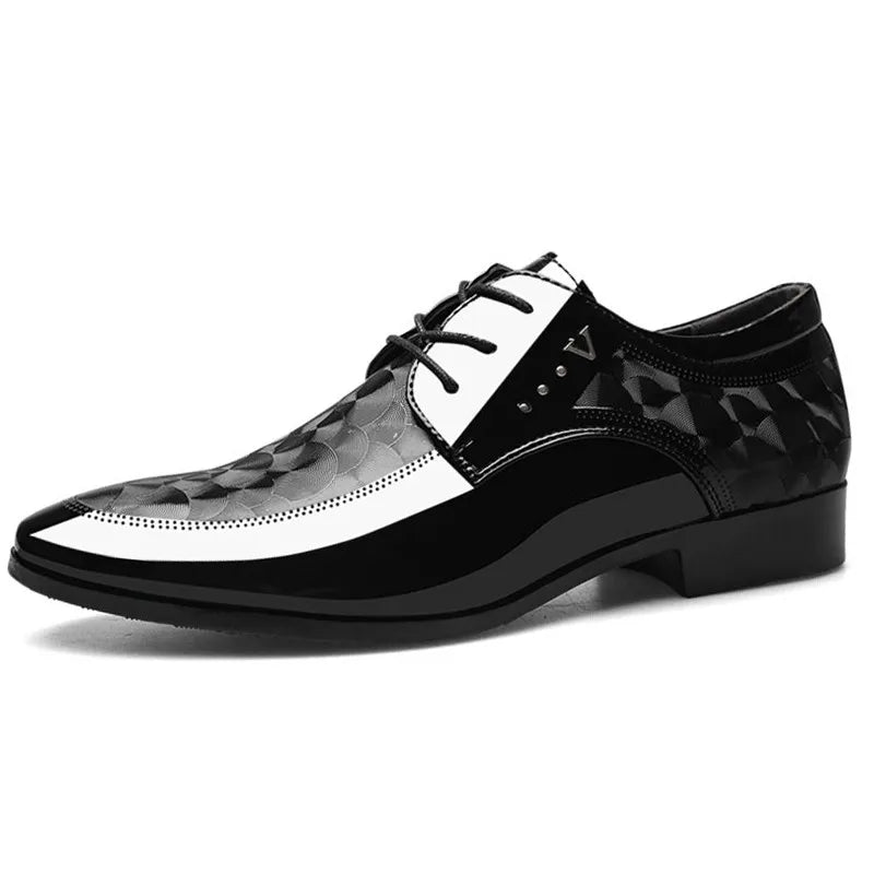 Oxfords Leather Men's Shoes Casual Dress  Men Lace Up Breathable Formal Office for Man Big Size 38-48 Flats