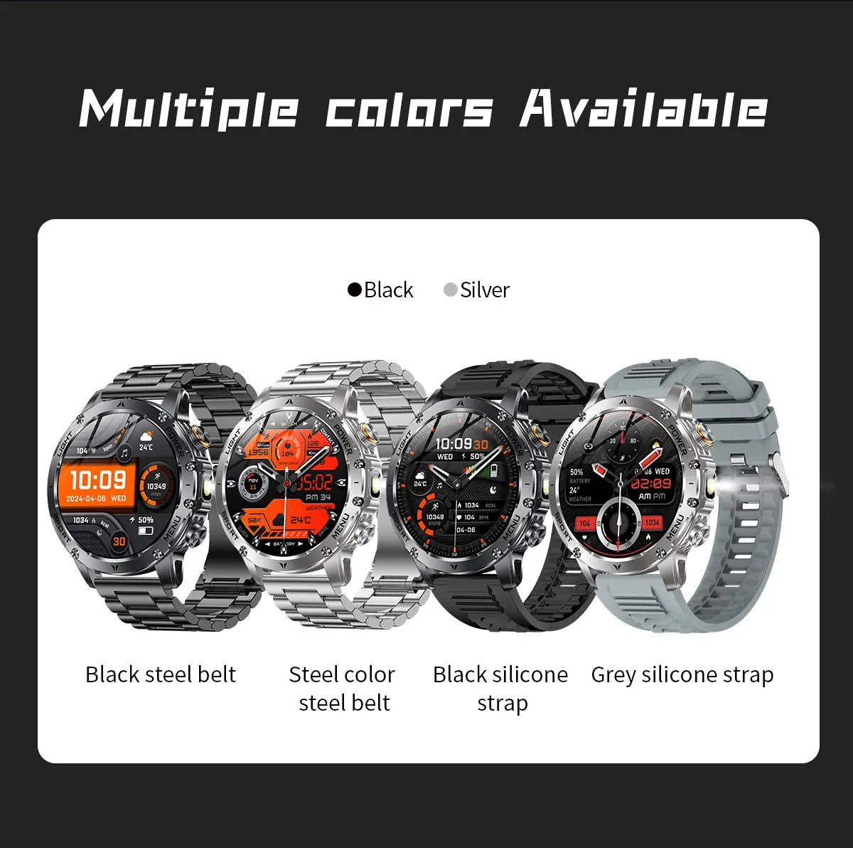 2025 New GPS Outdoor Sports Smart Watch Men AMOLED Screen NFC Flashlight Heart rate Waterproof Bluetooth Call 1000mAh SmartWatch