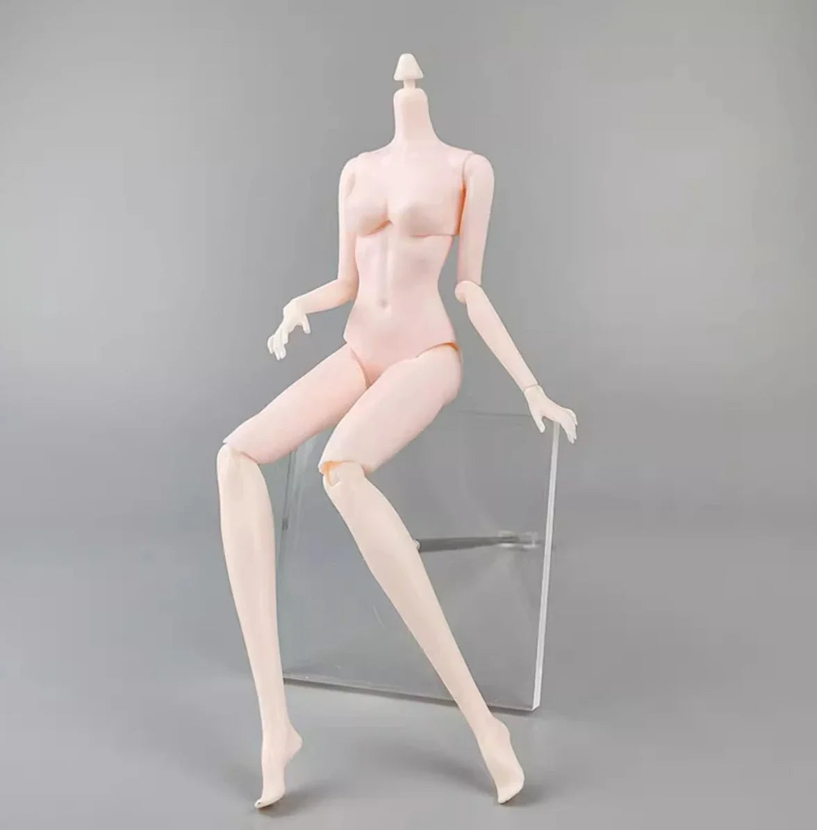 1/6 Super Model Doll Body Joints Movable Solid Doll Replacement Body For FR/IT Doll Heads Light Beige Pink White Skin Tone