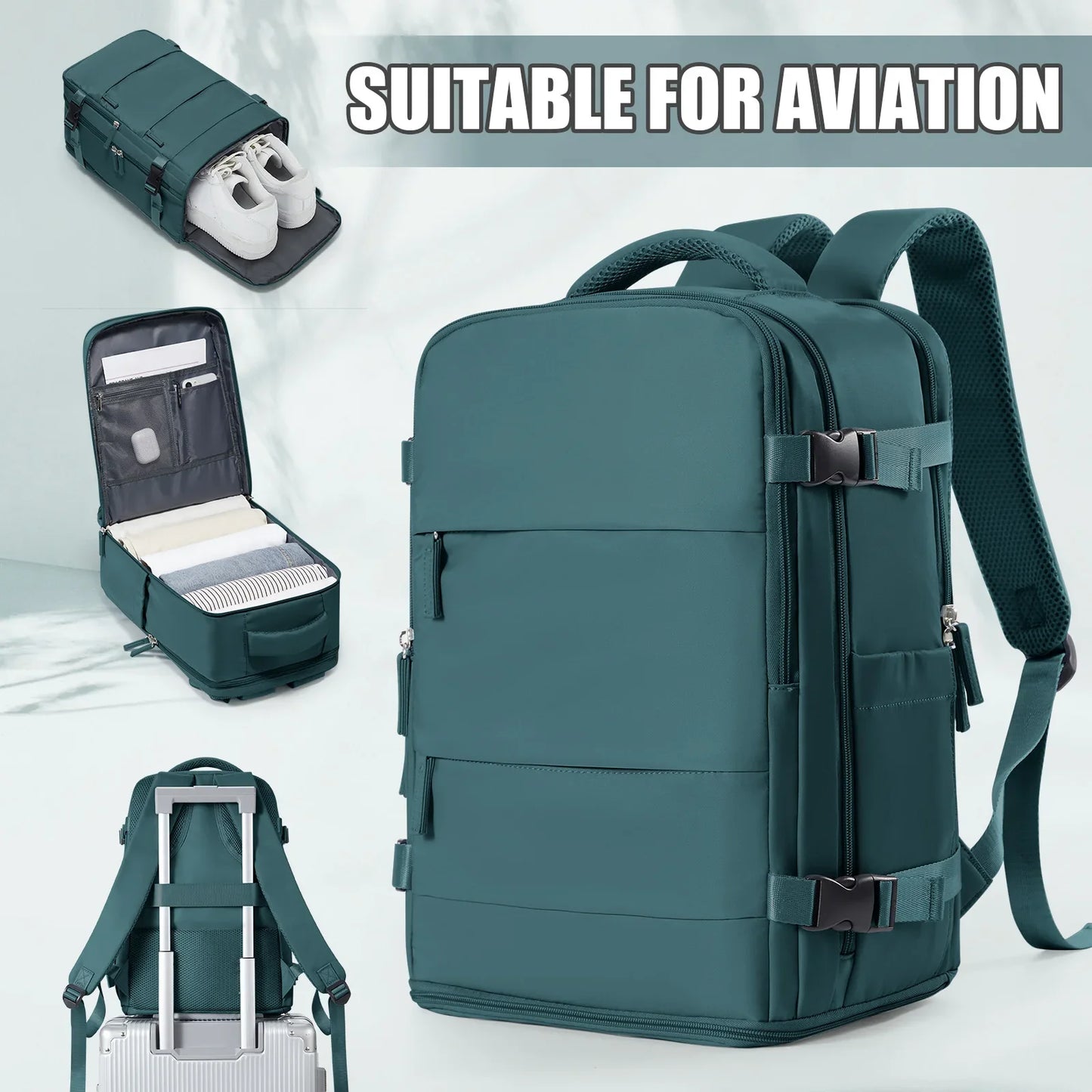 Travel Backpack for Women Men, Ryanair Backpack 40x20x25 Cabin Airplane Luggage EasyJet 45x36x20 Backpack Business Laptop Bag