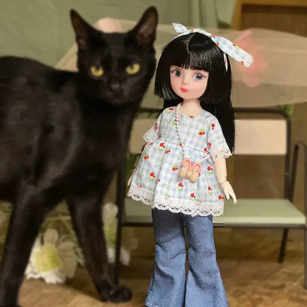 Ball jointed Doll Toys Bjd Dolls For Girls Dolls 1/6 Starry Gray Eyes 30cm Lolita Fashion Dress DIY Toy Children Birthday Gifts