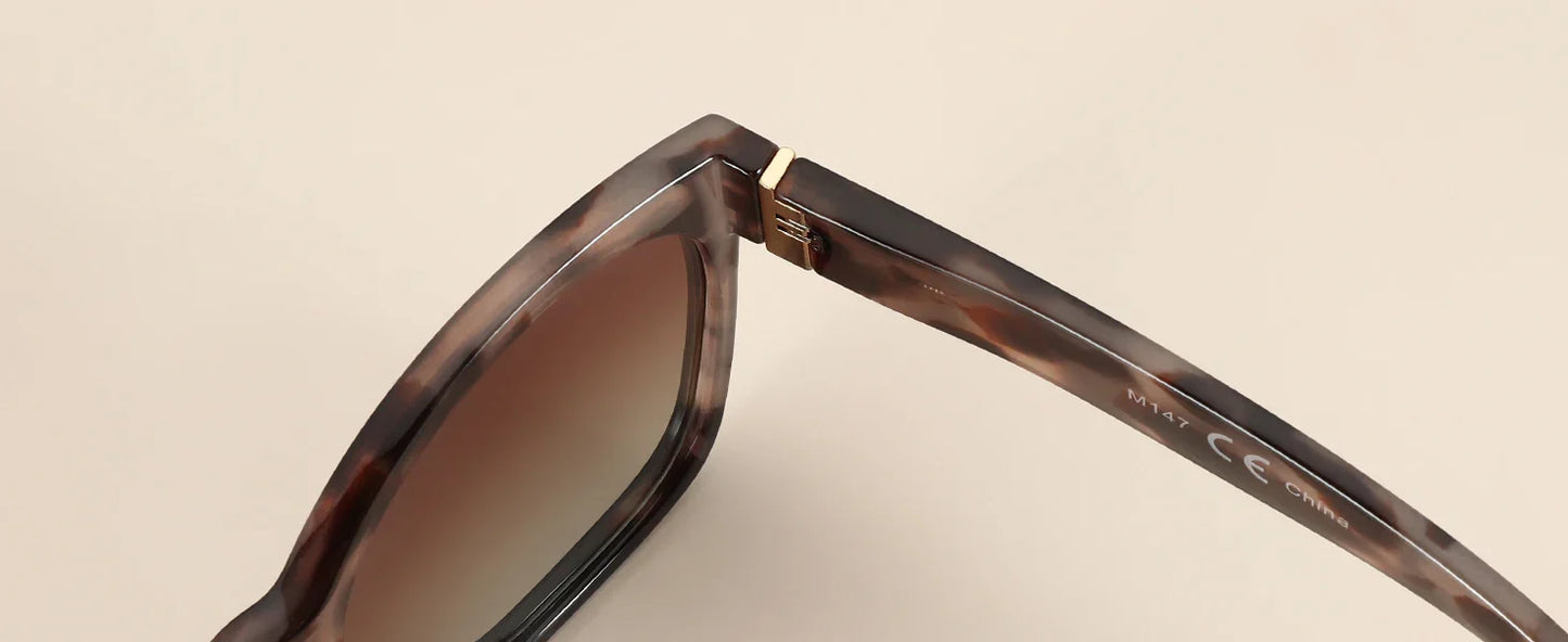 Fashion Cateye Polarized Sunglasses for Women - Oversized Sun Glasses UV400 Protection Retro Shades Designer Style