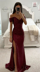 Chic and Elegant Women Evening Maxi Dresses Off-Shoulder Formal Gowns