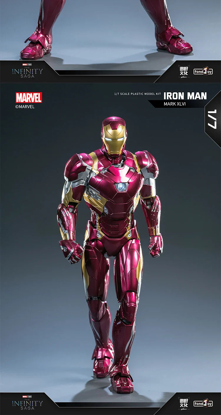 Original FondJoy Iron Man MK42 MK43 MK46MK5 MK6 MK7 DIY Toy Action Figure Tony Stark Legend Collection Anime Model Kids Gift