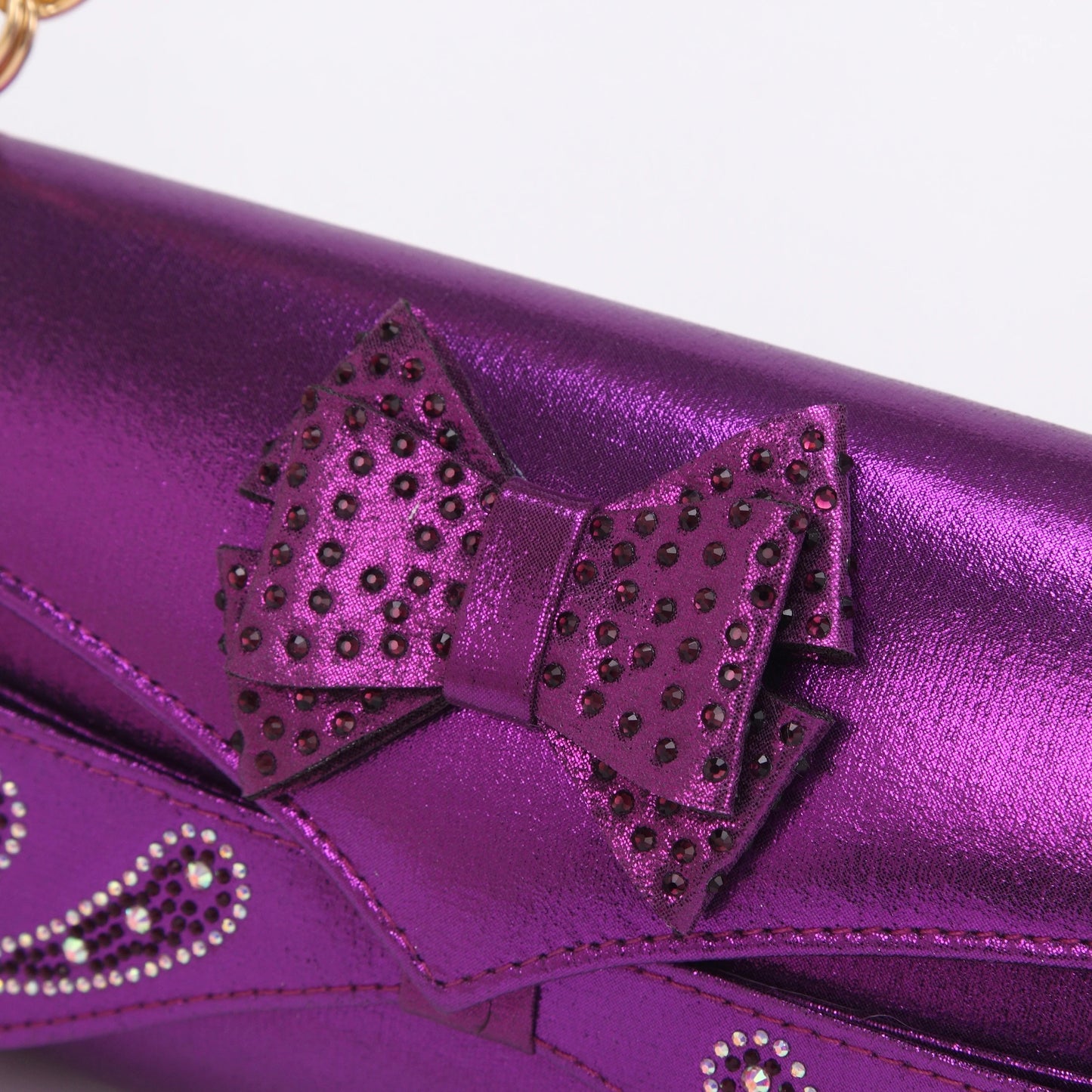 2024 New Arrival Shoes Matching Bag Set in Purple Special Heels Sandals Decorated with Crystal For Ladies Wedding Party