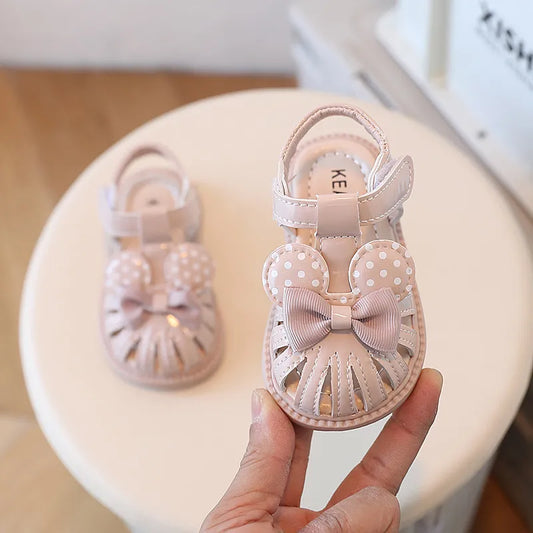 Baby Girl Shoes Cute Bow Dot Toddler Sandals Summer Soft Bottom First Walkers Princess Shoes