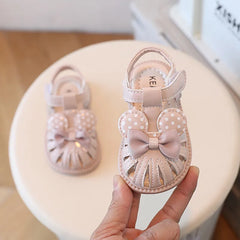 Baby Girl Shoes Cute Bow Dot Toddler Sandals Summer Soft Bottom