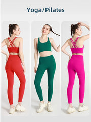 2 Piece Yoga Clothes Women's Tracksuit Quick Dry Set Breathable Fitness Suit