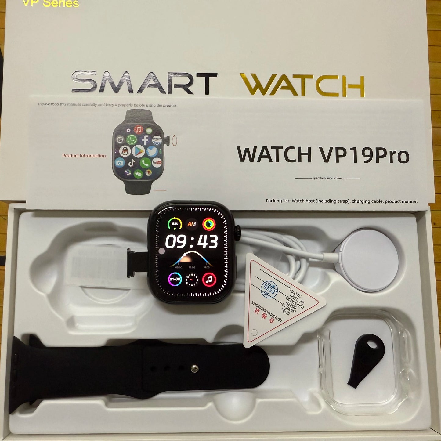 VP19 Pro Android Touch ID 5G Smartwatch 1580Mah Battery Smartwatch With 800W Pull-out Camera Free Download APP WIFI GPS Amoled