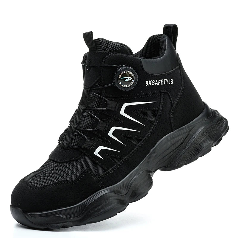 Waterproof Safety Boots Men Indestructible Steel Toe Work Boots Anti-smash Stab-resistant Safety Shoes Biker Botas Para Hombre