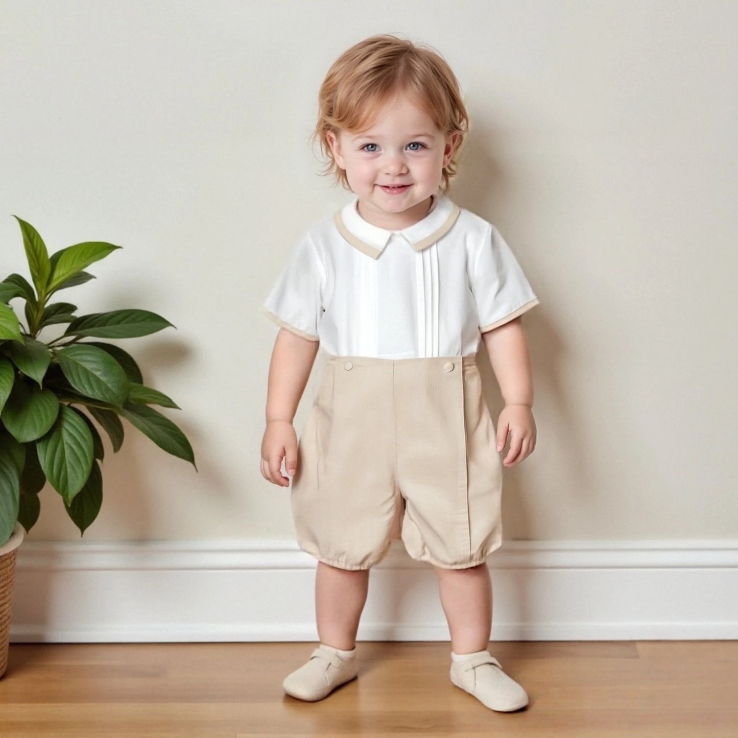 Gentleman Boys Summer Solid 2 Pieces Sets 9 12 18 24 36 Months Toddler Birthday Wedding Outfit Soft Cotton Infant Clothes