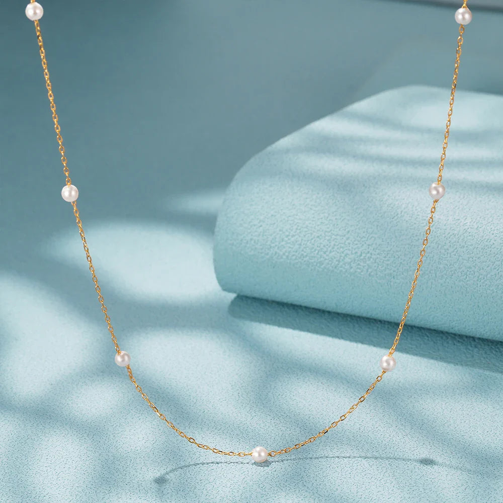 Aide 925 Sterling Silver Necklaces Charms for Women Crystal Cross Clavicle Collar Chain Simple Choker Necklace Accessories Gift